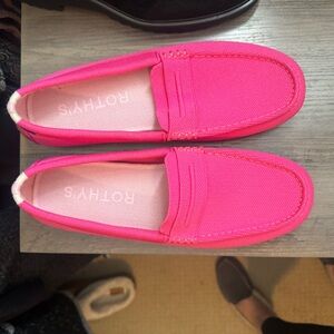 Rothy's Vibrant Pink Slip-Ons